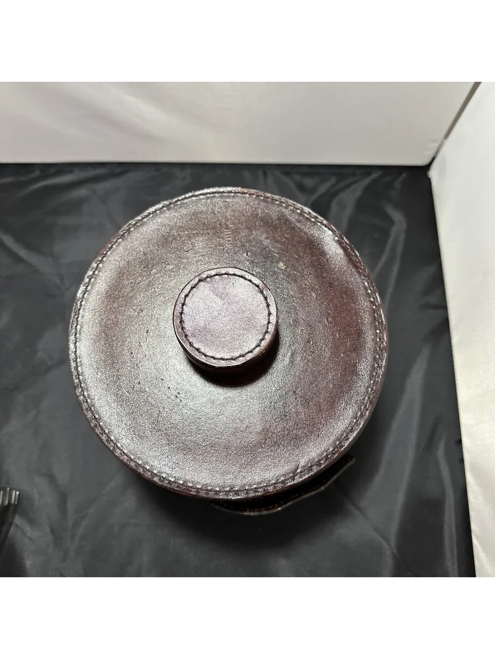 Pottery Barn Faux Leather Ice Bucket With Tongs￼